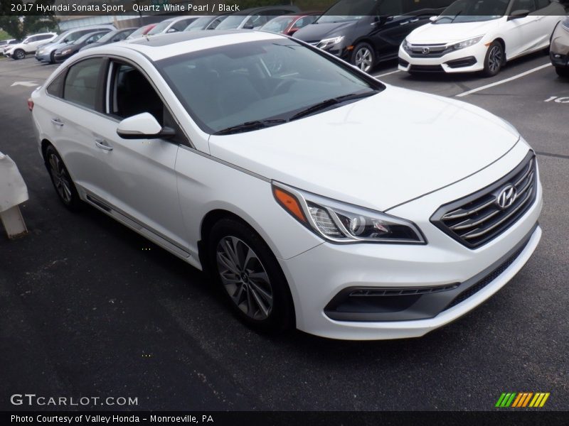 Quartz White Pearl / Black 2017 Hyundai Sonata Sport