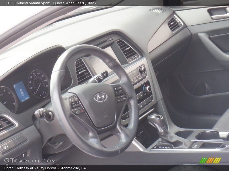 Quartz White Pearl / Black 2017 Hyundai Sonata Sport