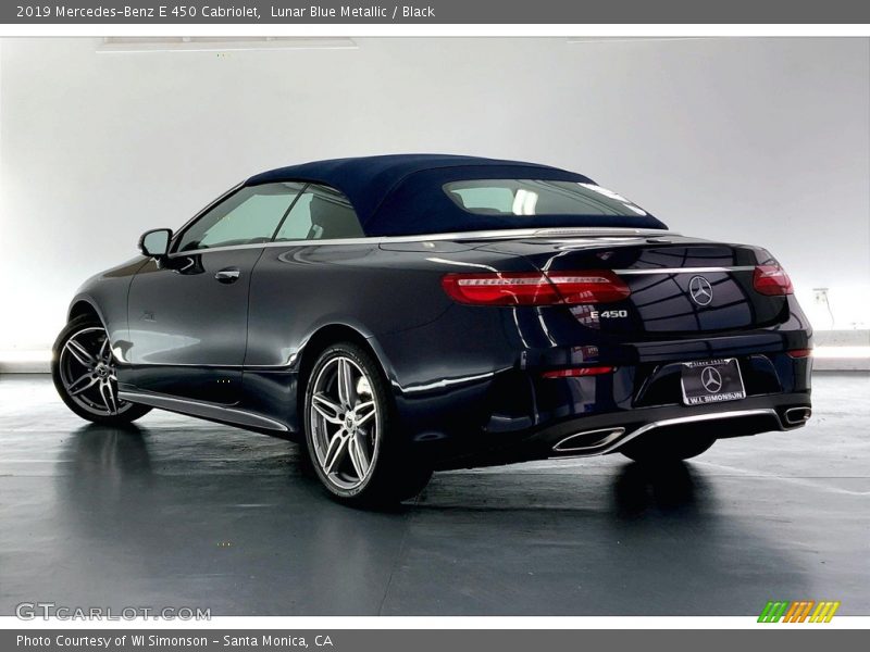 Lunar Blue Metallic / Black 2019 Mercedes-Benz E 450 Cabriolet