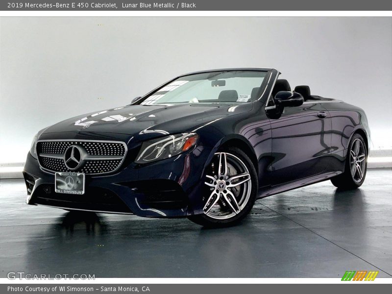 Lunar Blue Metallic / Black 2019 Mercedes-Benz E 450 Cabriolet