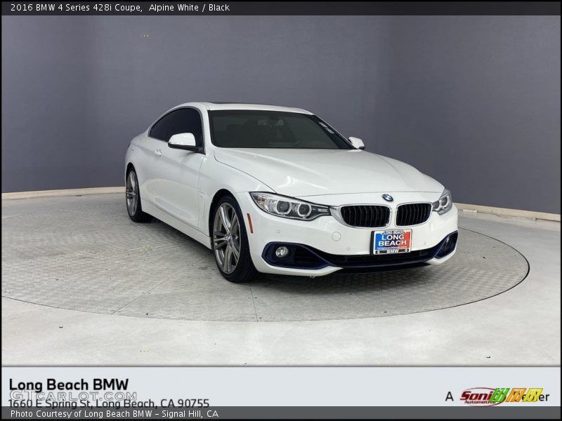 Alpine White / Black 2016 BMW 4 Series 428i Coupe