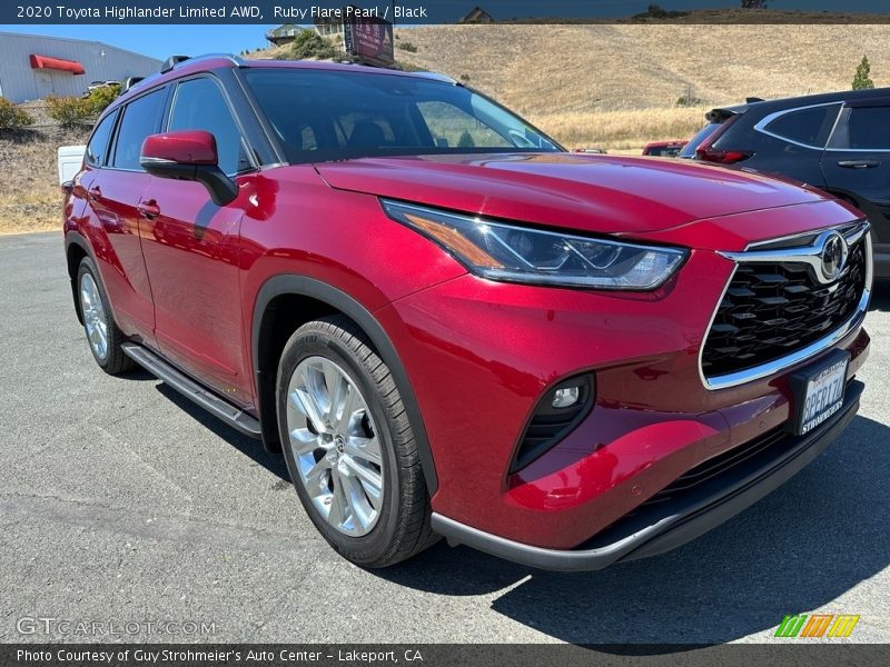 Ruby Flare Pearl / Black 2020 Toyota Highlander Limited AWD