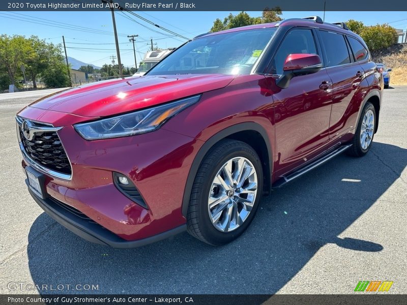 Ruby Flare Pearl / Black 2020 Toyota Highlander Limited AWD