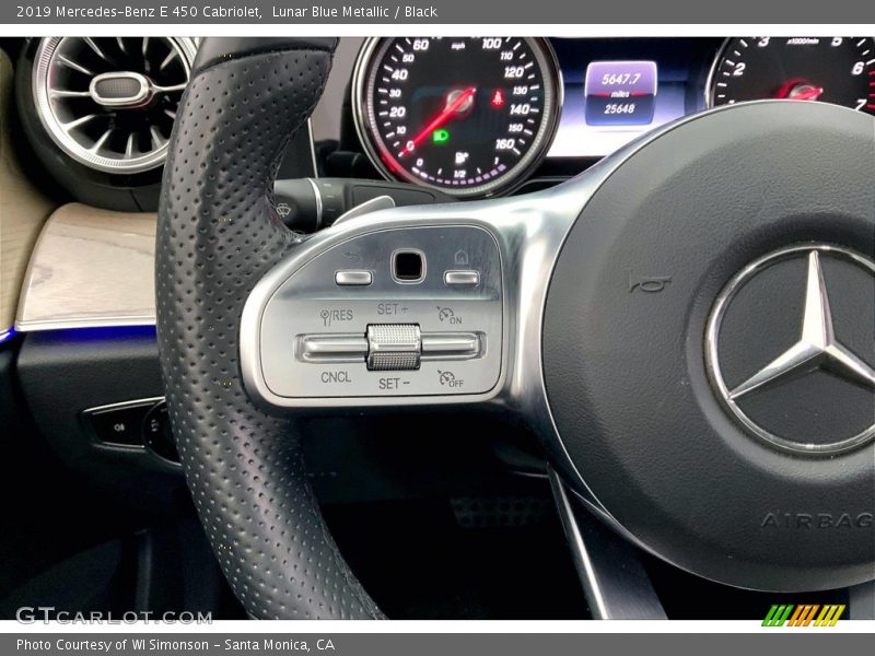 Lunar Blue Metallic / Black 2019 Mercedes-Benz E 450 Cabriolet