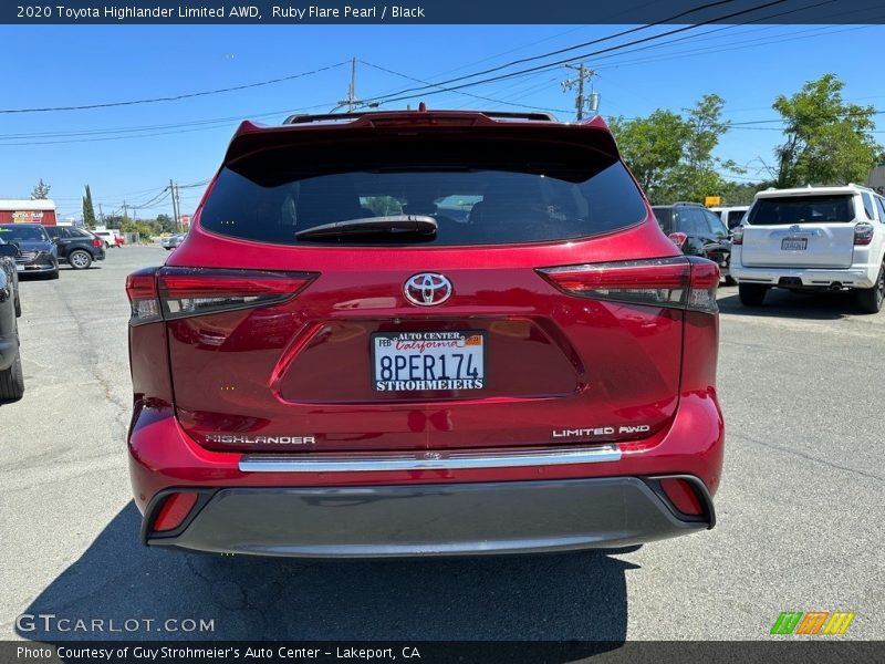 Ruby Flare Pearl / Black 2020 Toyota Highlander Limited AWD