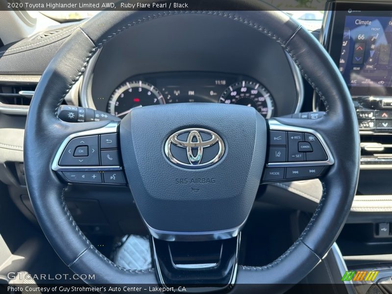 Ruby Flare Pearl / Black 2020 Toyota Highlander Limited AWD