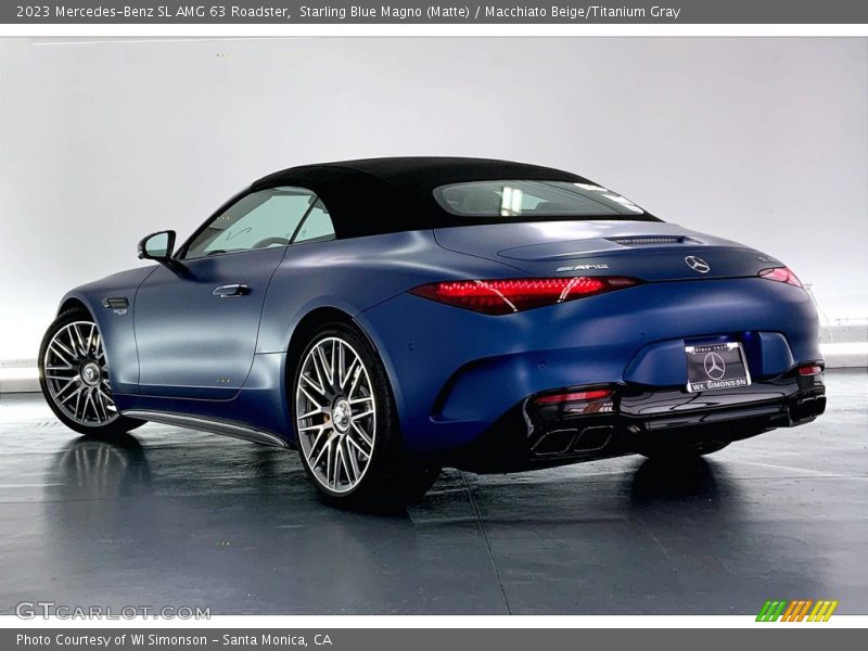 Starling Blue Magno (Matte) / Macchiato Beige/Titanium Gray 2023 Mercedes-Benz SL AMG 63 Roadster