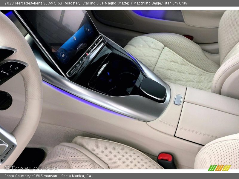 Starling Blue Magno (Matte) / Macchiato Beige/Titanium Gray 2023 Mercedes-Benz SL AMG 63 Roadster