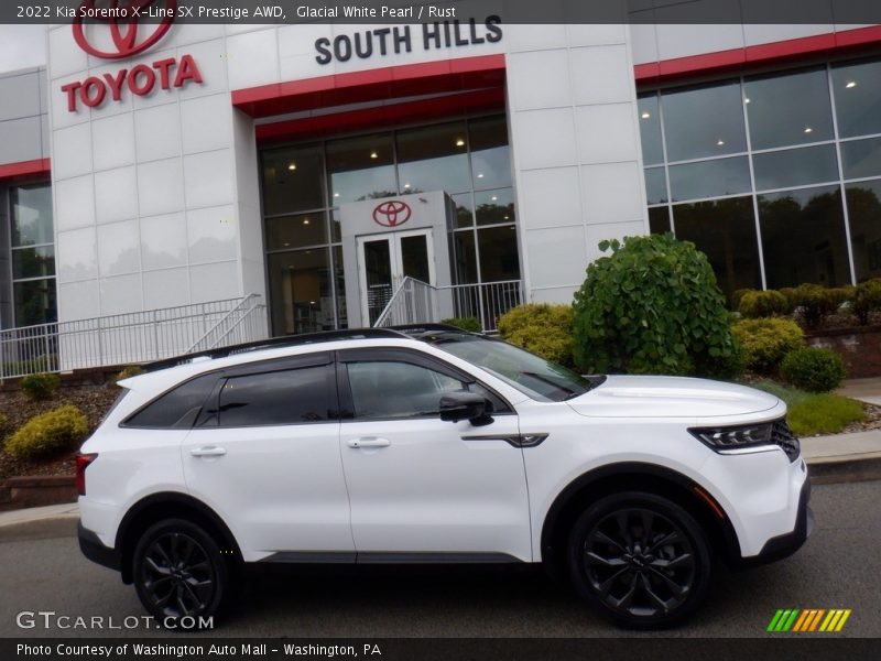 Glacial White Pearl / Rust 2022 Kia Sorento X-Line SX Prestige AWD