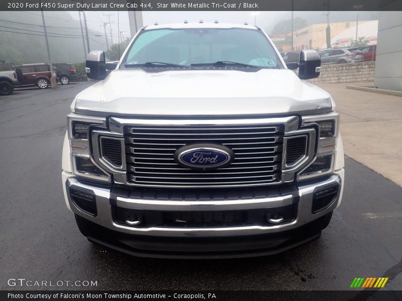 Star White Metallic Tri-Coat / Black 2020 Ford F450 Super Duty Lariat Crew Cab 4x4