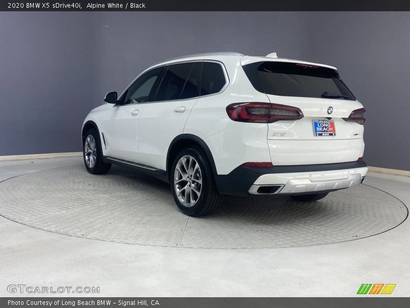 Alpine White / Black 2020 BMW X5 sDrive40i