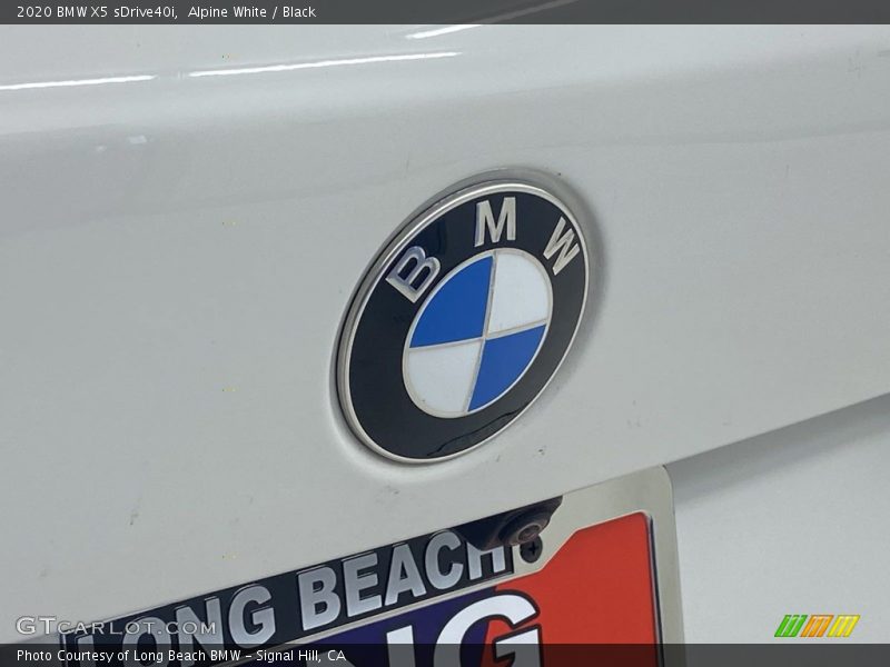 Alpine White / Black 2020 BMW X5 sDrive40i