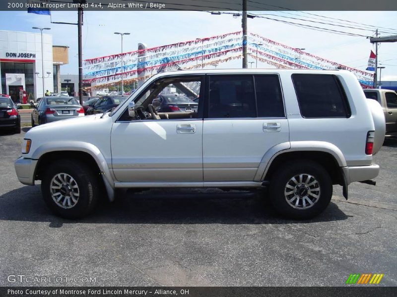 Alpine White / Beige 2000 Isuzu Trooper Limited 4x4