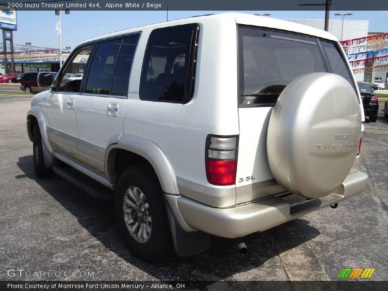 Alpine White / Beige 2000 Isuzu Trooper Limited 4x4