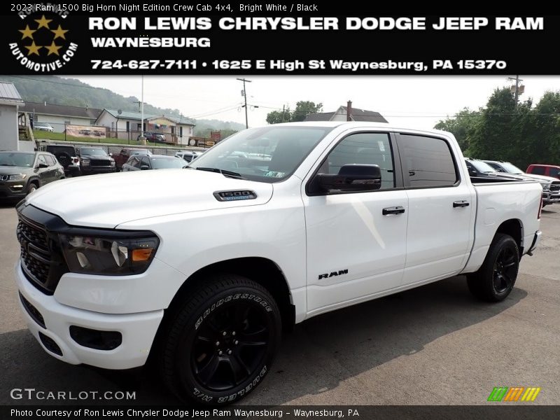 Bright White / Black 2023 Ram 1500 Big Horn Night Edition Crew Cab 4x4