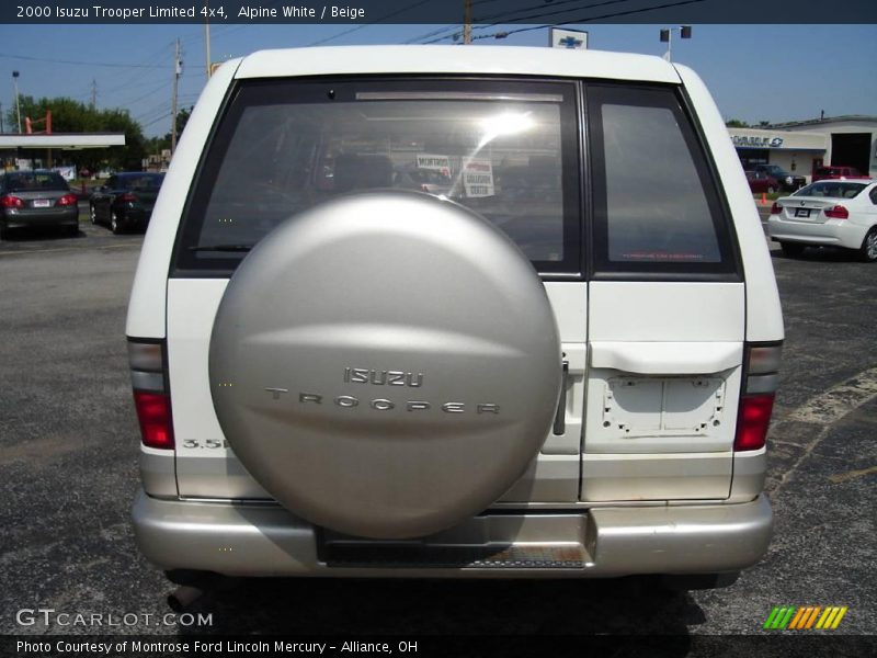 Alpine White / Beige 2000 Isuzu Trooper Limited 4x4