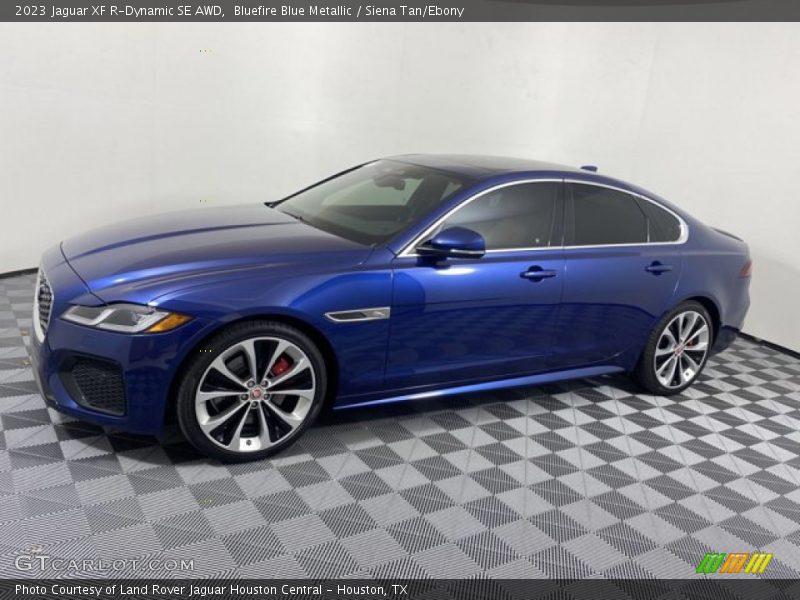 Bluefire Blue Metallic / Siena Tan/Ebony 2023 Jaguar XF R-Dynamic SE AWD