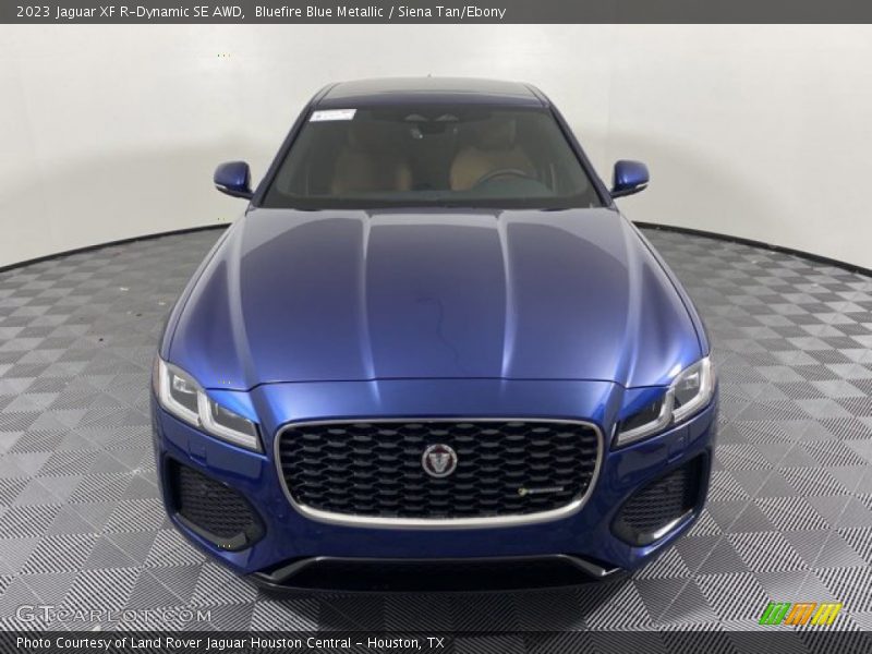 Bluefire Blue Metallic / Siena Tan/Ebony 2023 Jaguar XF R-Dynamic SE AWD