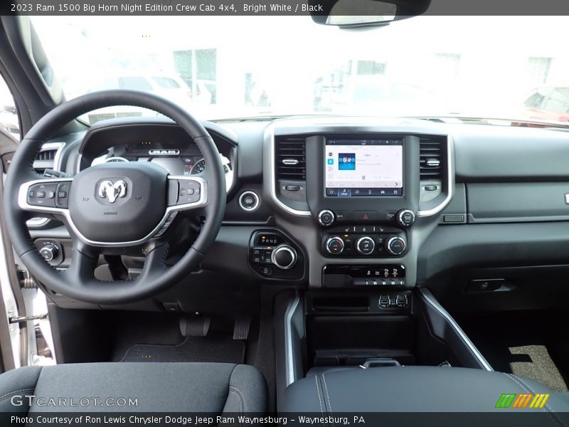 Dashboard of 2023 1500 Big Horn Night Edition Crew Cab 4x4