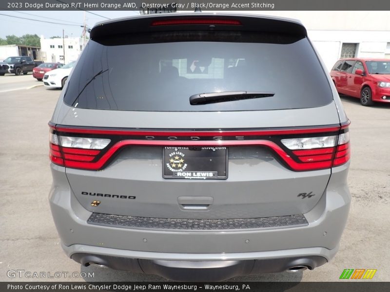 Destroyer Gray / Black/Orange Accent Stitching 2023 Dodge Durango R/T Hemi Orange AWD