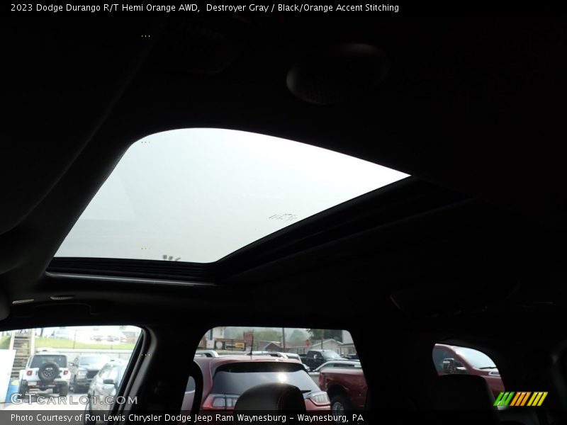 Destroyer Gray / Black/Orange Accent Stitching 2023 Dodge Durango R/T Hemi Orange AWD