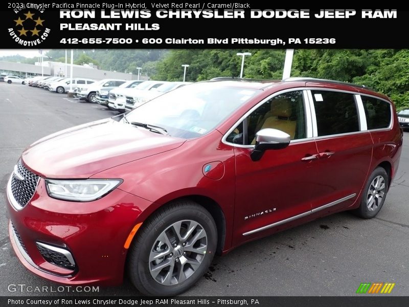 Velvet Red Pearl / Caramel/Black 2023 Chrysler Pacifica Pinnacle Plug-In Hybrid