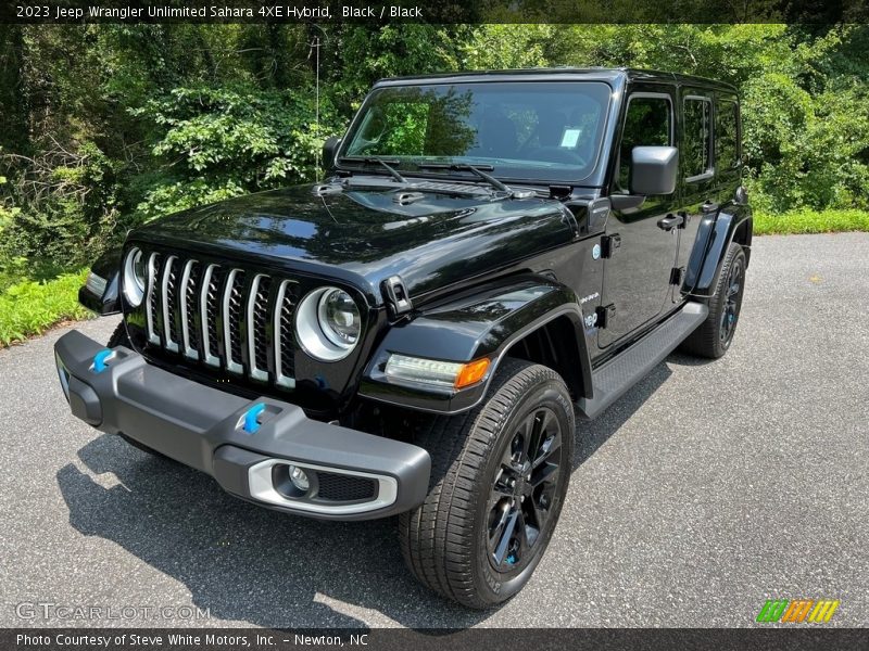 Black / Black 2023 Jeep Wrangler Unlimited Sahara 4XE Hybrid