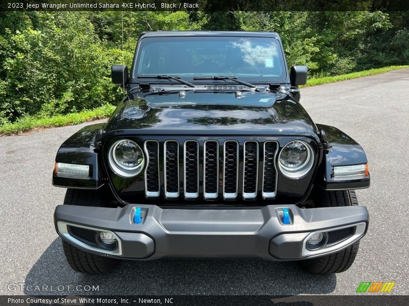 Black / Black 2023 Jeep Wrangler Unlimited Sahara 4XE Hybrid