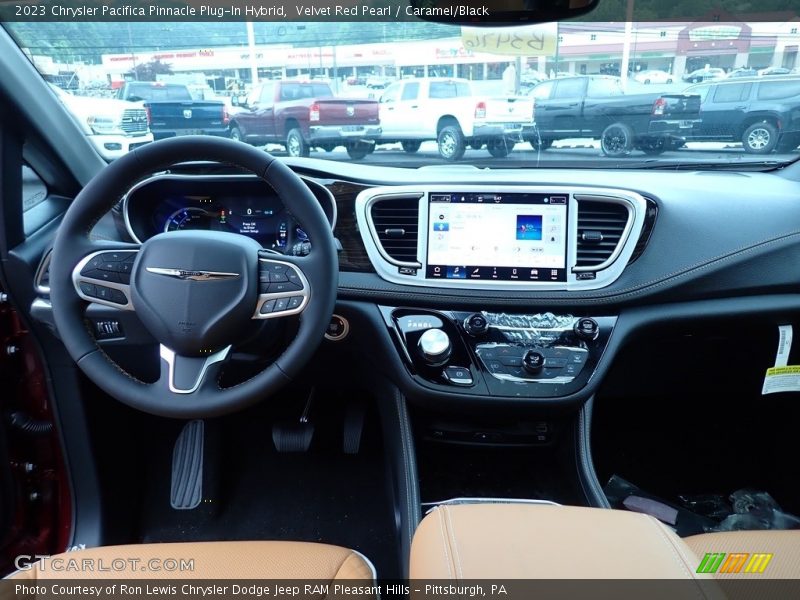 Velvet Red Pearl / Caramel/Black 2023 Chrysler Pacifica Pinnacle Plug-In Hybrid