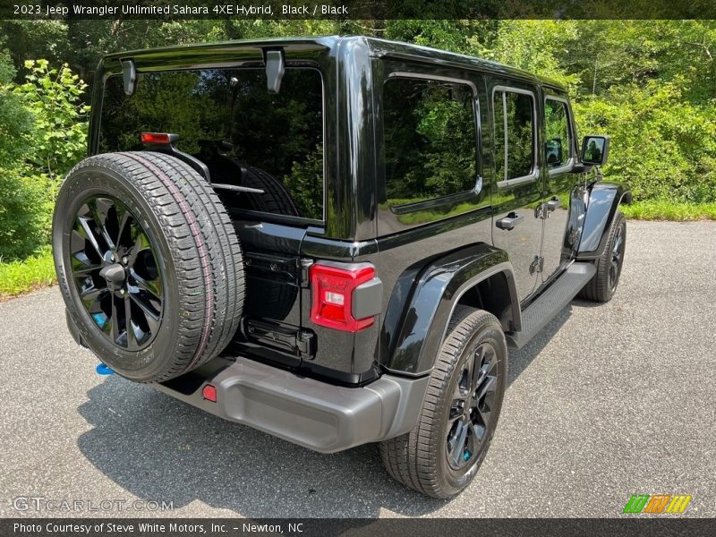 Black / Black 2023 Jeep Wrangler Unlimited Sahara 4XE Hybrid