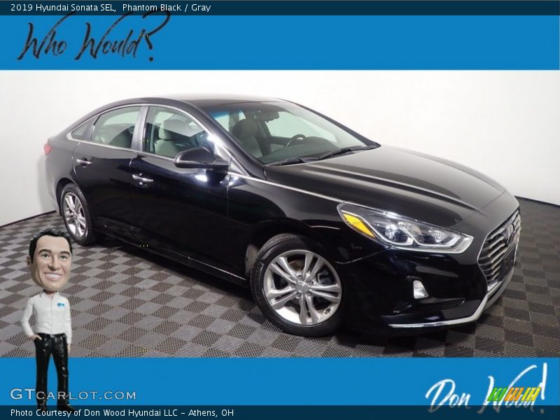 Phantom Black / Gray 2019 Hyundai Sonata SEL