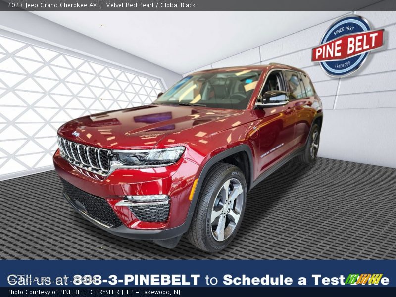 Velvet Red Pearl / Global Black 2023 Jeep Grand Cherokee 4XE