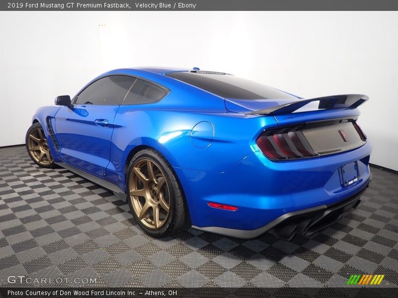 Velocity Blue / Ebony 2019 Ford Mustang GT Premium Fastback