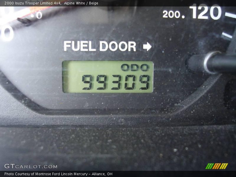 Alpine White / Beige 2000 Isuzu Trooper Limited 4x4