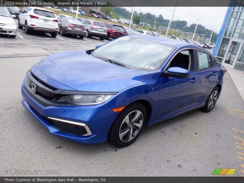 Aegean Blue Metallic / Black 2020 Honda Civic LX Sedan