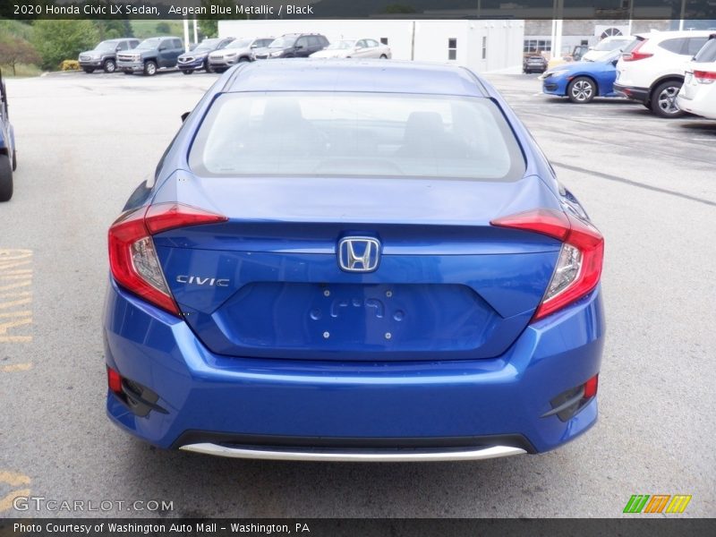 Aegean Blue Metallic / Black 2020 Honda Civic LX Sedan