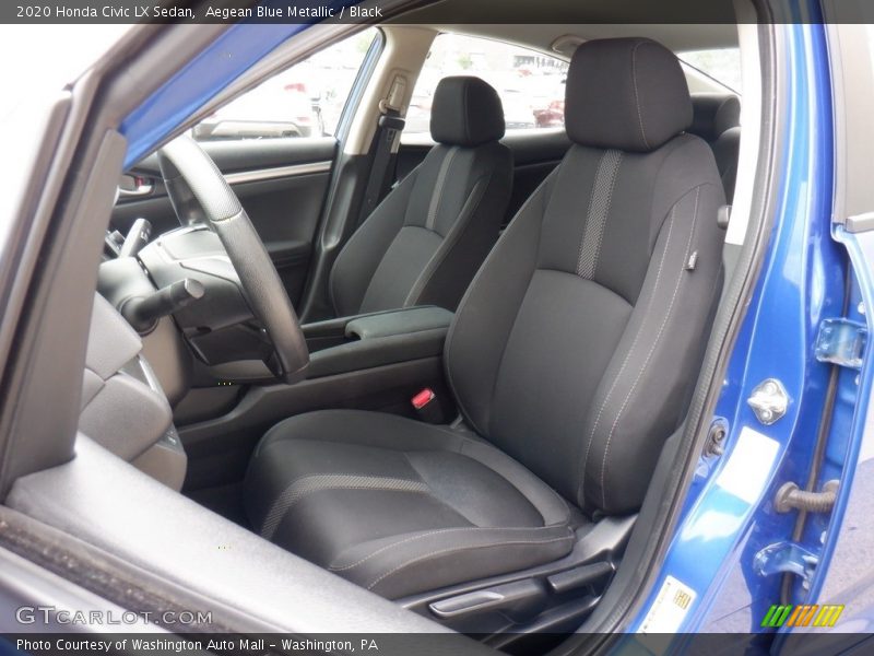 Aegean Blue Metallic / Black 2020 Honda Civic LX Sedan