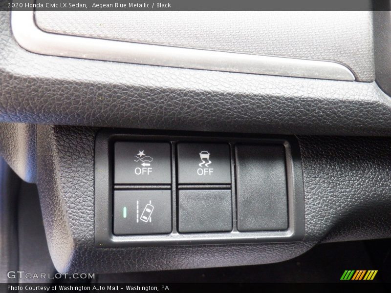 Aegean Blue Metallic / Black 2020 Honda Civic LX Sedan