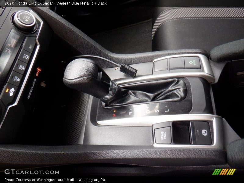Aegean Blue Metallic / Black 2020 Honda Civic LX Sedan
