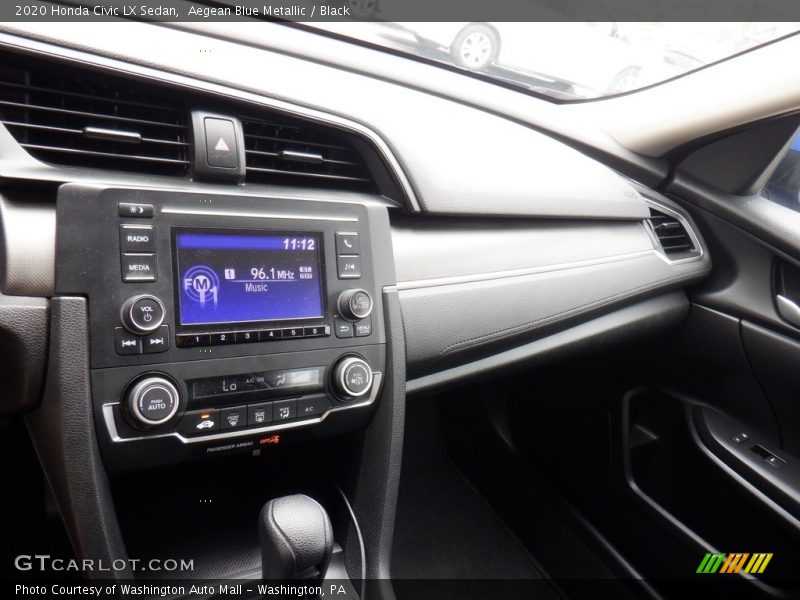 Aegean Blue Metallic / Black 2020 Honda Civic LX Sedan