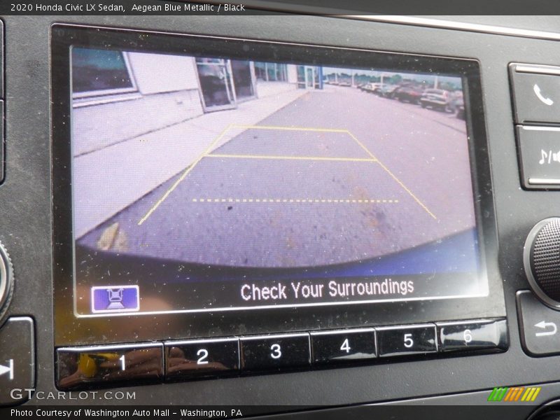 Aegean Blue Metallic / Black 2020 Honda Civic LX Sedan