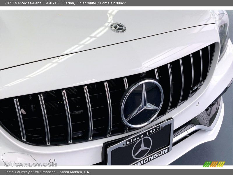 Polar White / Porcelain/Black 2020 Mercedes-Benz C AMG 63 S Sedan