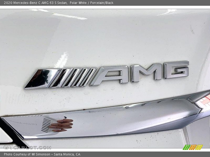 Polar White / Porcelain/Black 2020 Mercedes-Benz C AMG 63 S Sedan