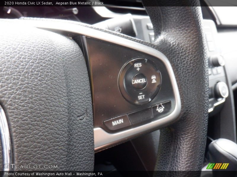 Aegean Blue Metallic / Black 2020 Honda Civic LX Sedan