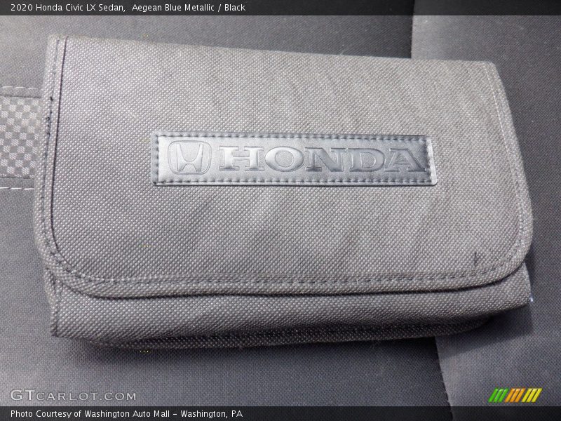 Aegean Blue Metallic / Black 2020 Honda Civic LX Sedan