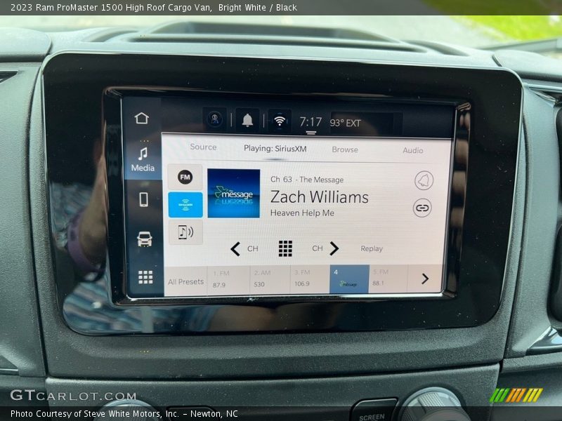 Bright White / Black 2023 Ram ProMaster 1500 High Roof Cargo Van
