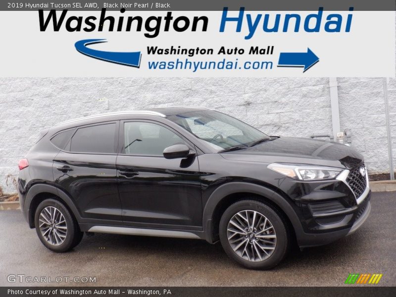 Black Noir Pearl / Black 2019 Hyundai Tucson SEL AWD