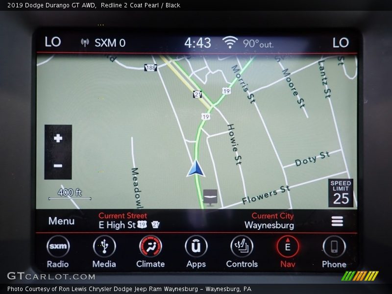 Redline 2 Coat Pearl / Black 2019 Dodge Durango GT AWD