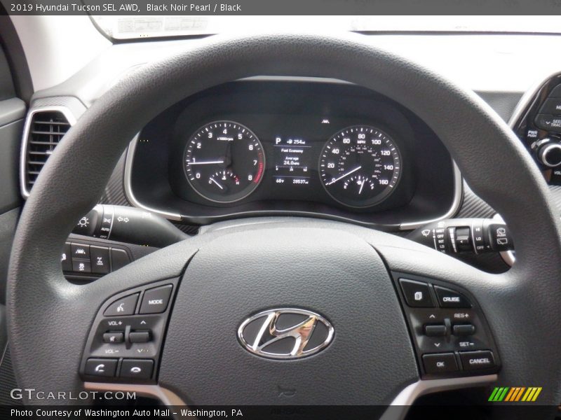 Black Noir Pearl / Black 2019 Hyundai Tucson SEL AWD