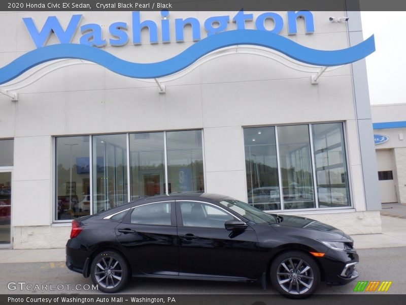 Crystal Black Pearl / Black 2020 Honda Civic EX Sedan